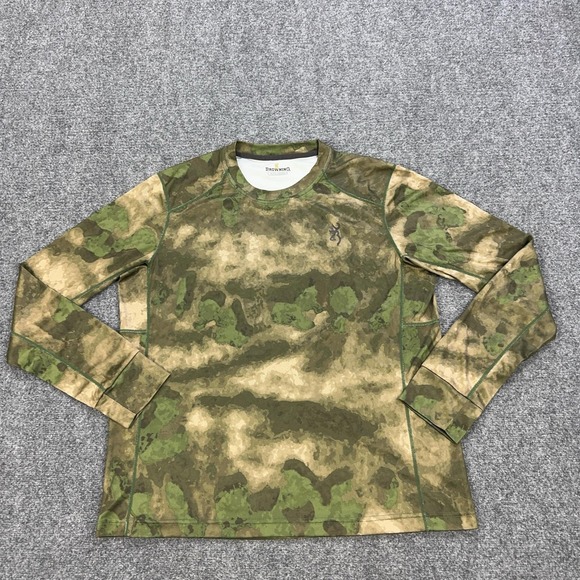 Browning Other - Browning Shirt Mens XL Green Camo Raglan Long Sleeve Hunting Performance Top